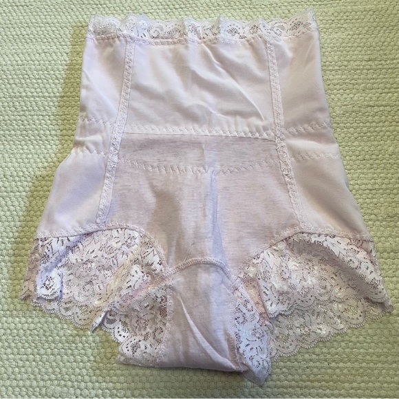 NWOT Pink Hi-Waist Shapewear Tummy Control Lace Brief Underwear Size S - Picture 4 of 8